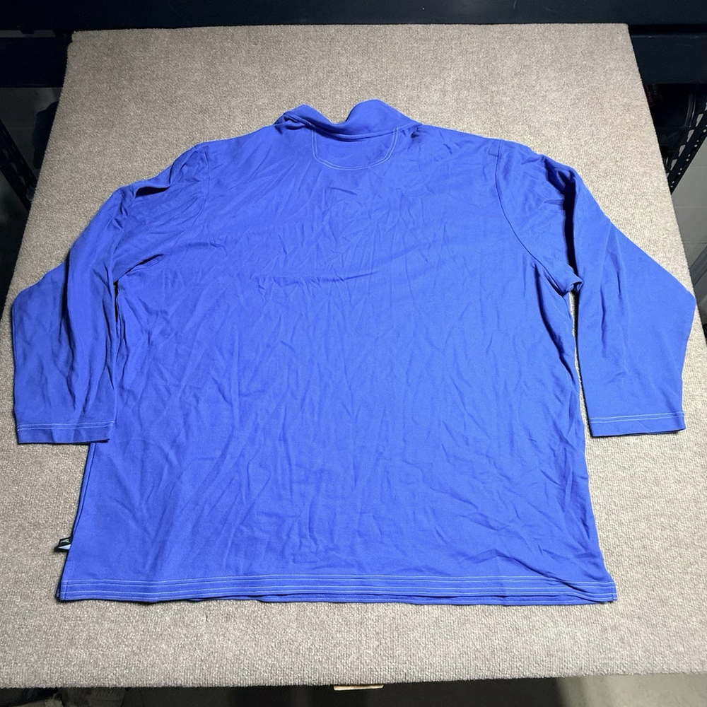 Tommy Bahama Emfielder IslandZone Half Zip Mens 4XLB Blue Supima Cotton BT224017 - Picture 16 of 16